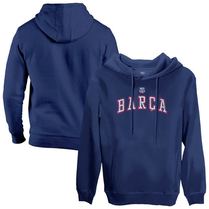 Barcelona 1863FC Athletic Wordmark Fleece Pullover Hoodie on sale - Navy