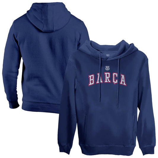 Barcelona 1863FC Athletic Wordmark Fleece Pullover Hoodie on sale - Navy
