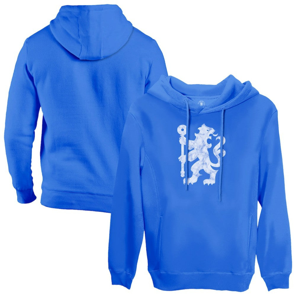 Chelsea 1863FC Lion Glyph Fleece Pullover Hoodie on sale - Blue