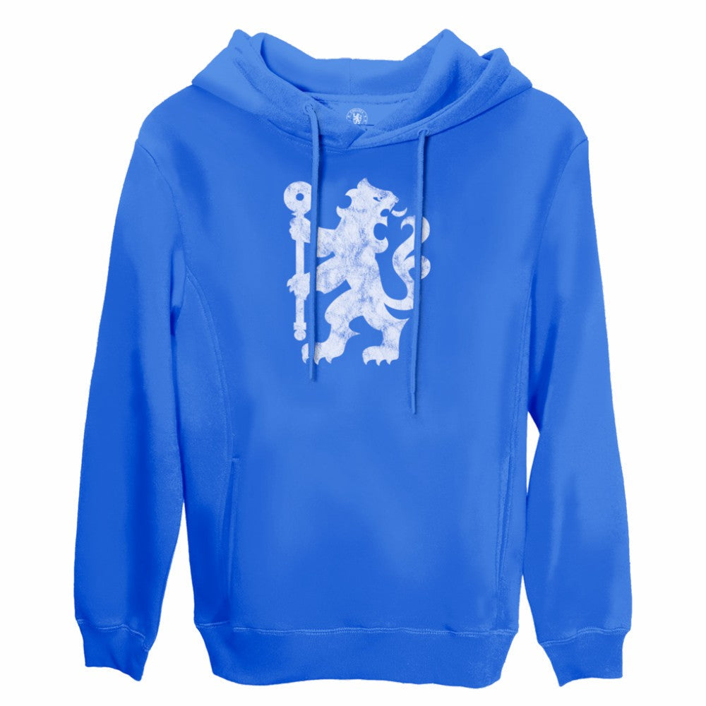 Chelsea 1863FC Lion Glyph Fleece Pullover Hoodie on sale - Blue