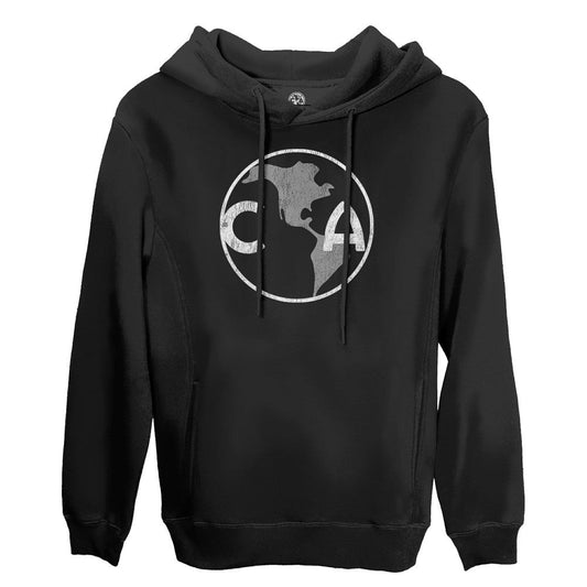 Club America 1863FC Retro Badge Pullover Hoodie Discount - Black