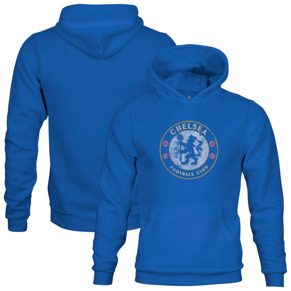 Chelsea 1863FC Youth Color Badge Fleece Pullover Hoodie on sale - Blue