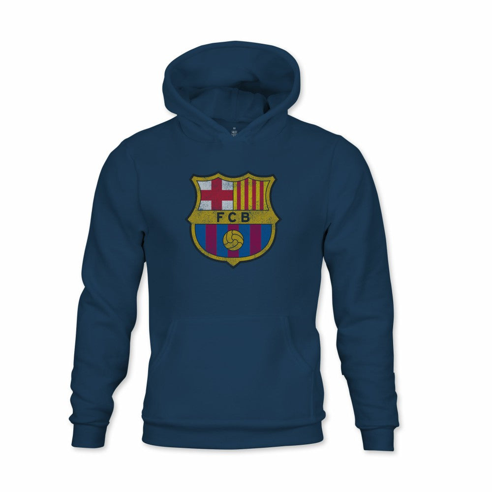 Barcelona 1863FC Youth Color Badge Fleece Pullover Hoodie on sale - Navy