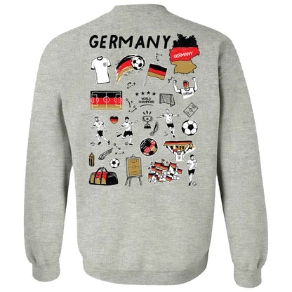 Germany National Team Vive La Fete Women's Impressions Artwork Pullover Sweatshirt  for sale - Gray