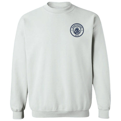 Manchester City Vive La Fete Women's Impressions Artwork Pullover Sweatshirt  Discount - White