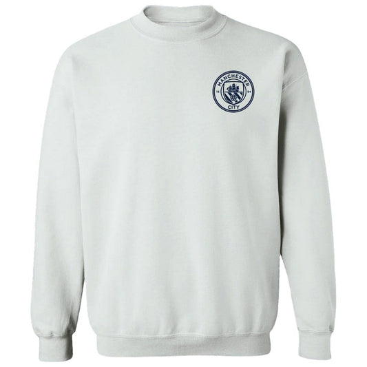 Manchester City Vive La Fete Women's Impressions Artwork Pullover Sweatshirt  Discount - White