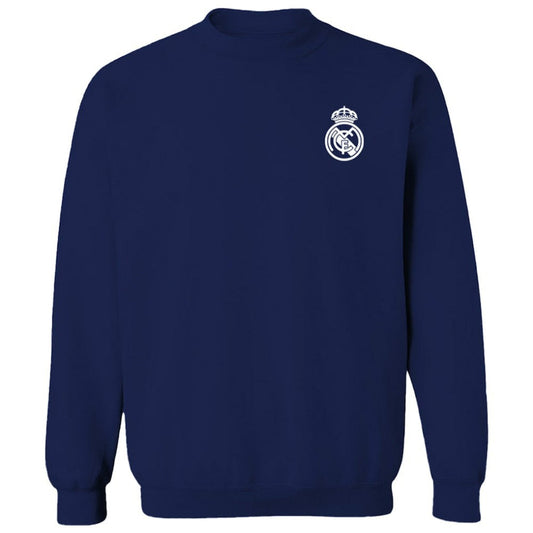 Real Madrid Vive La Fete Women's Impressions Artwork Pullover Sweatshirt  Discount - Navy