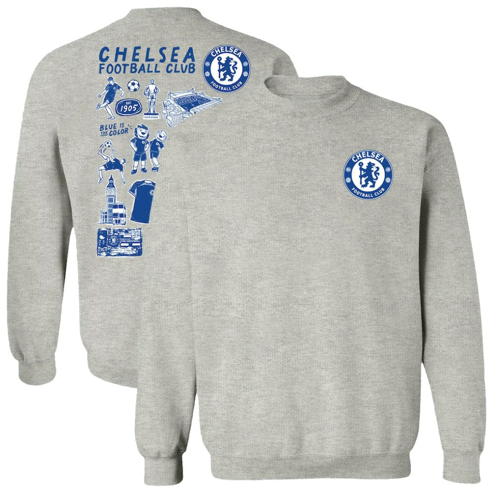 Chelsea Vive La Fete Women's Impressions Artwork Pullover Sweatshirt  on sale - Gray