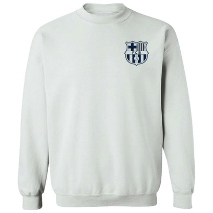 Barcelona Vive La Fete Women's Impressions Artwork Pullover Sweatshirt  on sale - White