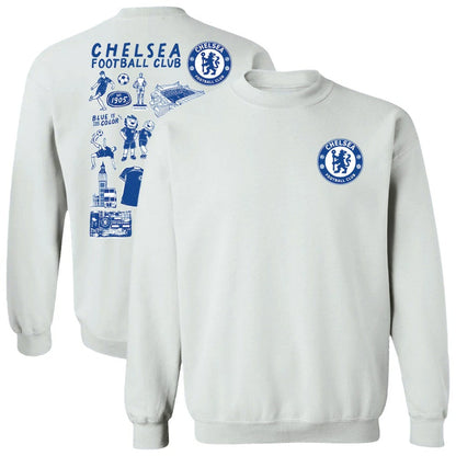 Chelsea Vive La Fete Women's Impressions Artwork Pullover Sweatshirt  on sale - White