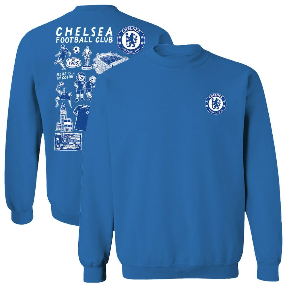 Chelsea Vive La Fete Women's Impressions Artwork Pullover Sweatshirt  on sale - Blue