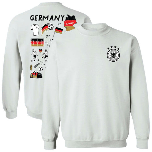 Germany National Team Vive La Fete Women's Impressions Artwork Pullover Sweatshirt  for sale - White