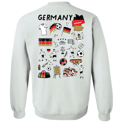 Germany National Team Vive La Fete Women's Impressions Artwork Pullover Sweatshirt  for sale - White