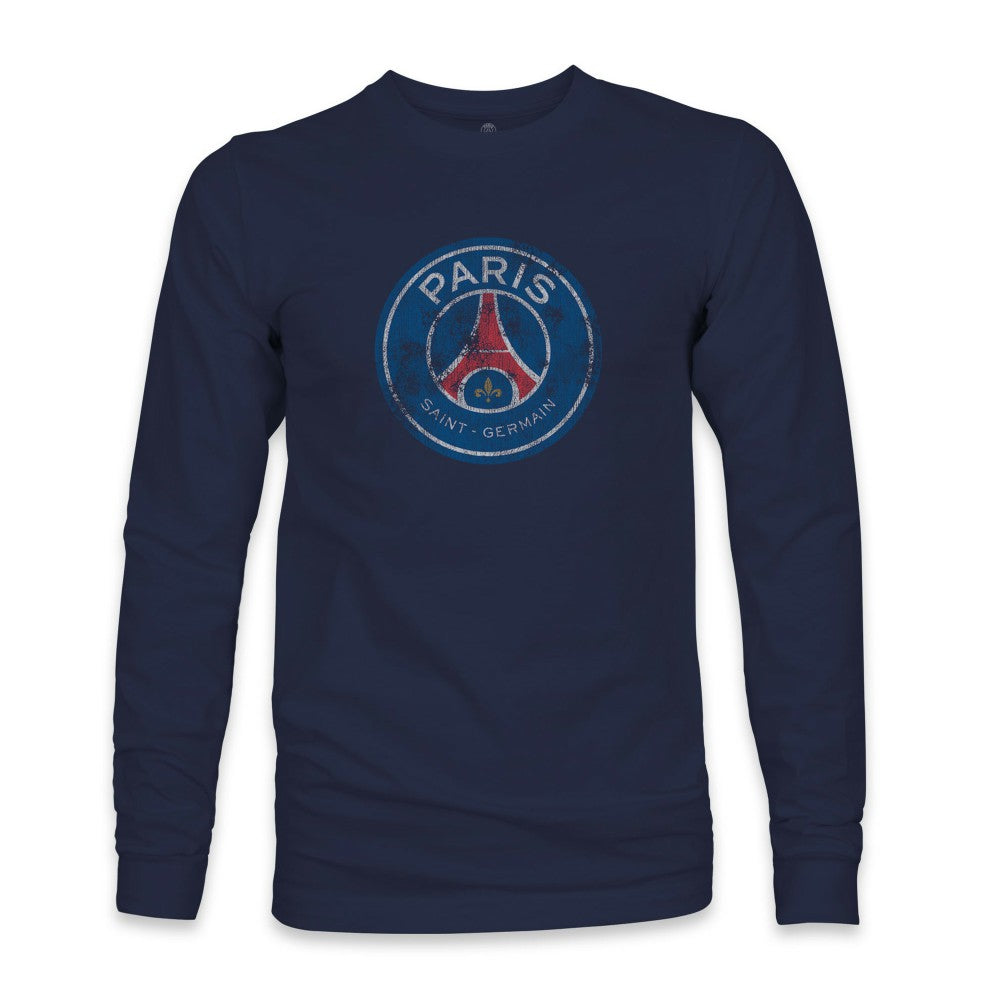 Paris Saint-Germain 1863FC Color Badge Long Sleeve T-Shirt on sale - Navy