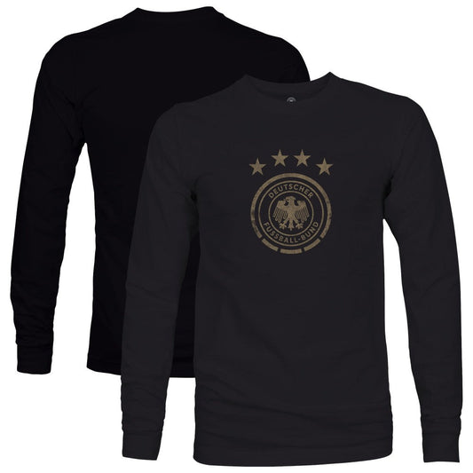 Germany National Team 1863FC Mono Badge Long Sleeve T-Shirt for sale - Black