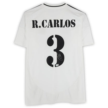 Roberto Carlos Real Madrid Autographed 2024-25 White Home Jersey Discount - BAS
