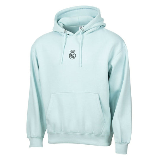Real Madrid Sport Design Sweden Streetwear Relaxed Pullover Hoodie Discount - Light Blue