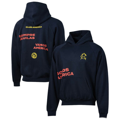 Club America Sport Design Sweden Overtime Oversized Raglan Hoodie Discount - Navy