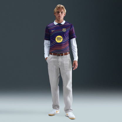 Barcelona Home 2025/26 Academy Pro Pre-Match Top on sale - Navy