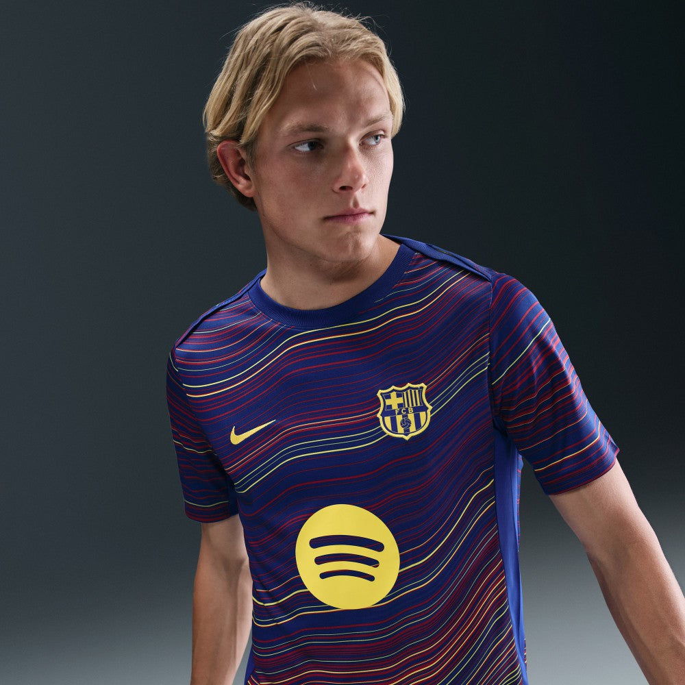 Barcelona Home 2025/26 Academy Pro Pre-Match Top on sale - Navy