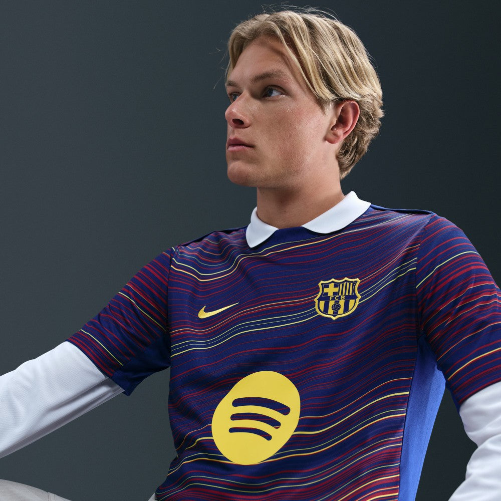 Barcelona Home 2025/26 Academy Pro Pre-Match Top on sale - Navy
