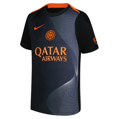 Inter Milan Youth 2025/26 Third Academy Pro Pre-Match Dri-Fit Top Discount - Black