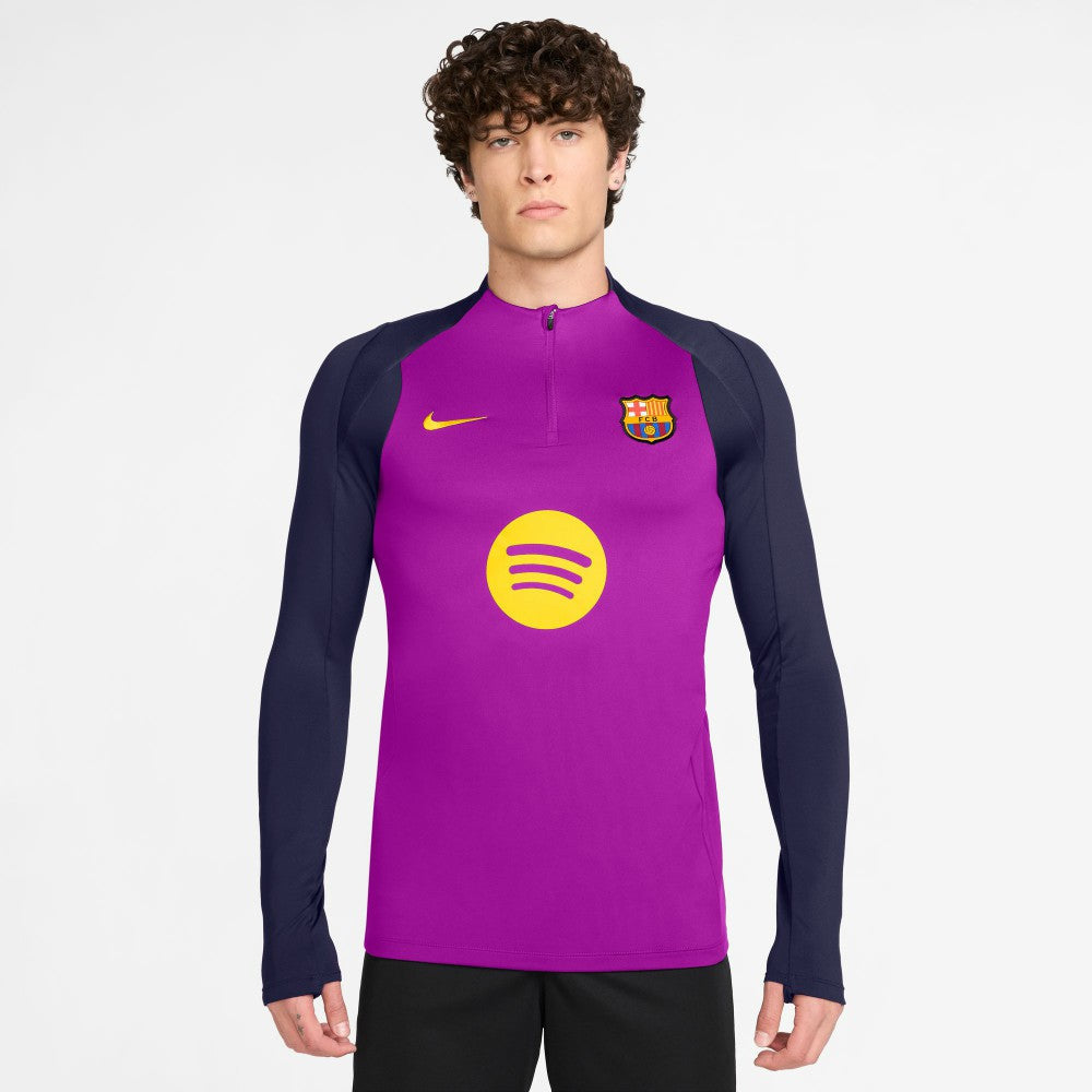 Barcelona 2025/26 Strike Drill Quarter-Zip Long Sleeve Dri-FIT Top on sale - Purple
