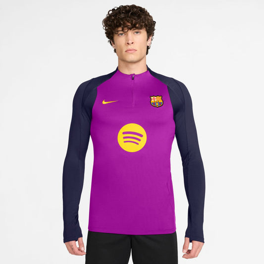 Barcelona 2025/26 Strike Drill Quarter-Zip Long Sleeve Dri-FIT Top on sale - Purple
