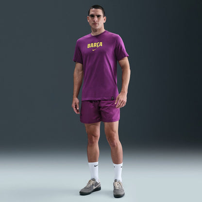 Barcelona 2025/26 Wordmark T-Shirt on sale - Purple