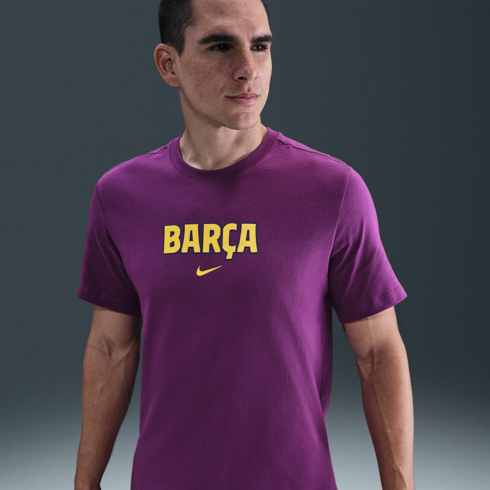 Barcelona 2025/26 Wordmark T-Shirt on sale - Purple