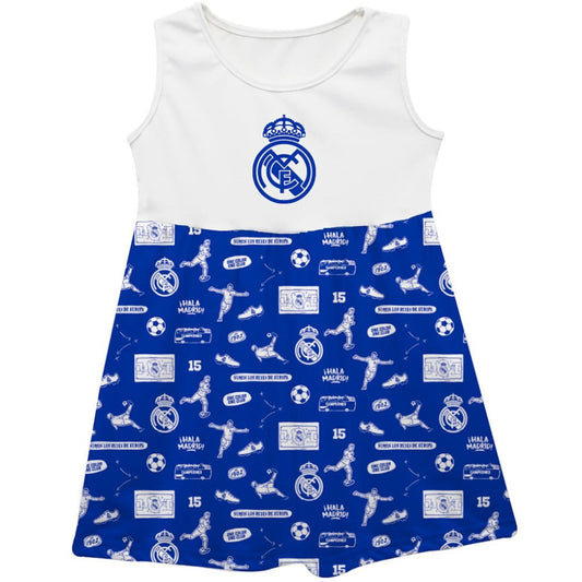 Real Madrid Vive La Fete Girls Infant Impressions Artwork Tank Top Dress Discount - Royal
