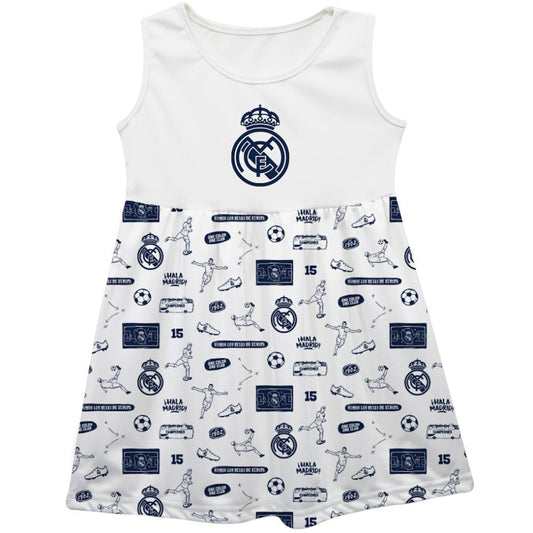 Real Madrid Vive La Fete Girls Infant Impressions Artwork Tank Top Dress Discount - White/Navy