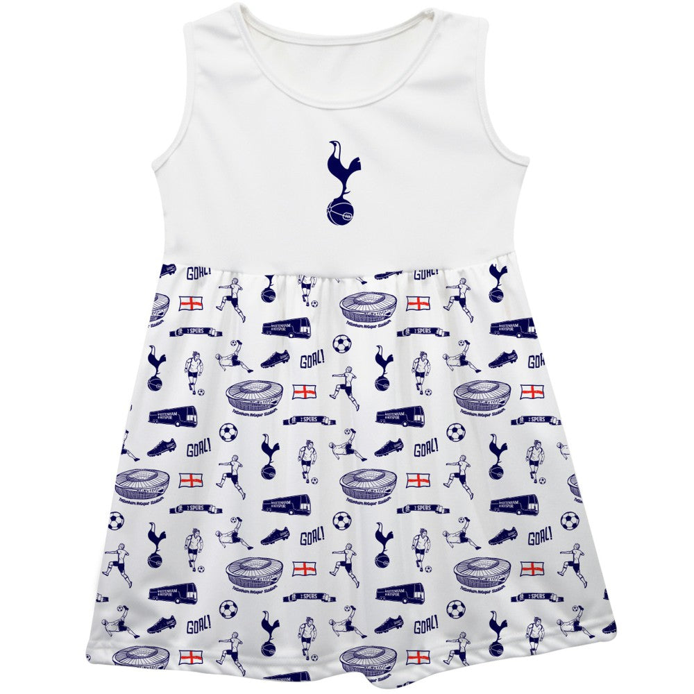 Tottenham Hotspur Vive La Fete Girls Infant Impressions Artwork Tank Top Dress Sale - White
