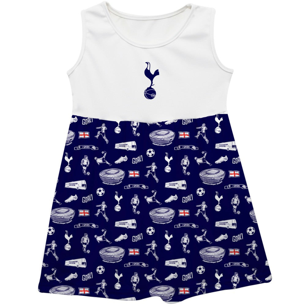Tottenham Hotspur Vive La Fete Girls Infant Impressions Artwork Tank Top Dress Sale - Navy