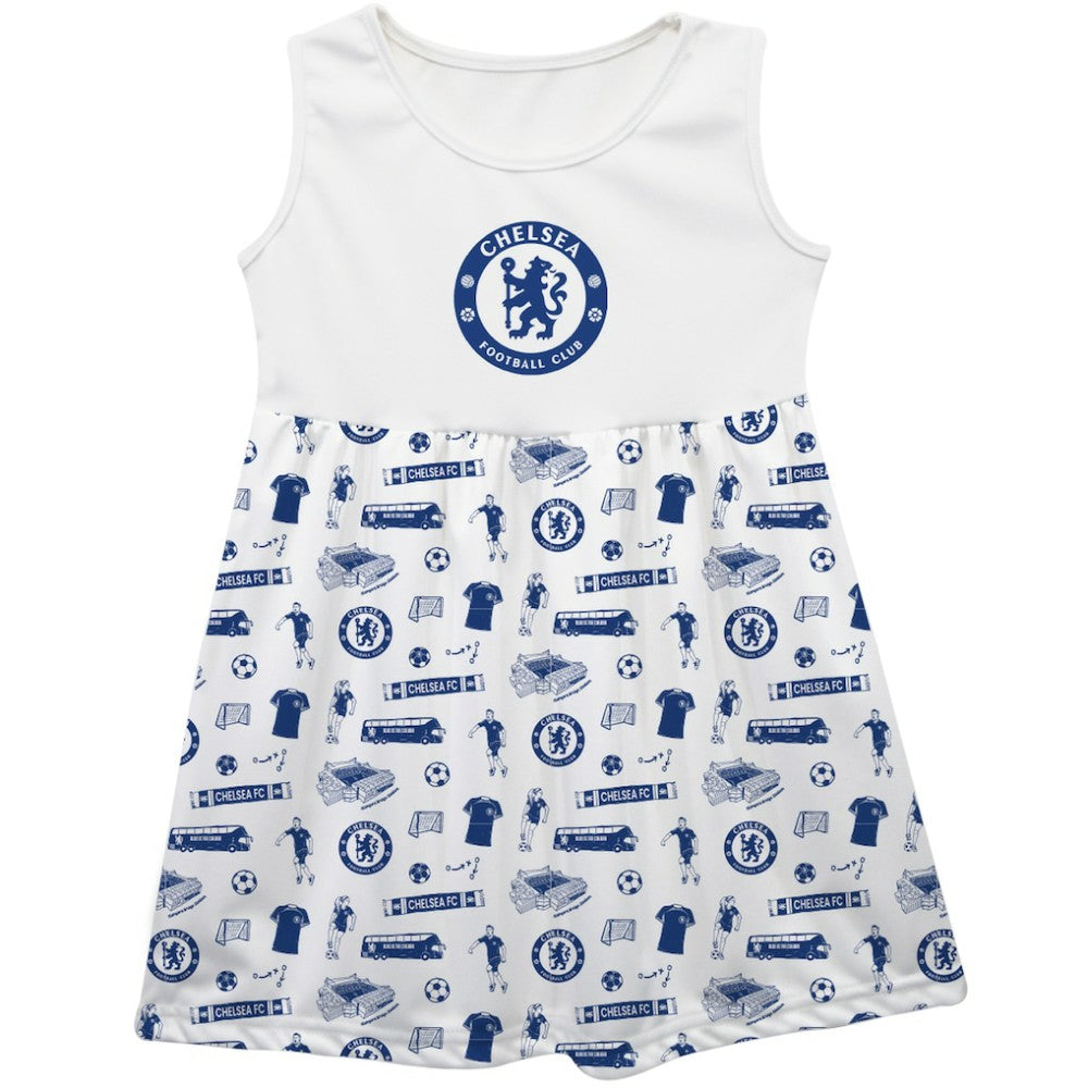 Chelsea Vive La Fete Girls Infant Impressions Artwork Tank Top Dress Discount - White