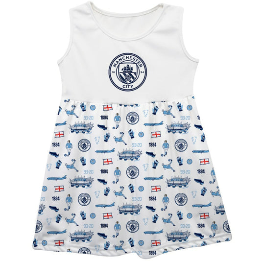Manchester City Vive La Fete Girls Infant Impressions Artwork Tank Top Dress Discount - White