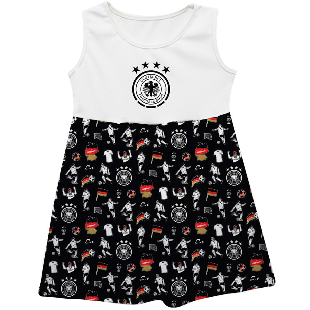 Germany National Team Vive La Fete Girls Toddler Impressions Artwork Tank Top Dress for sale - Black