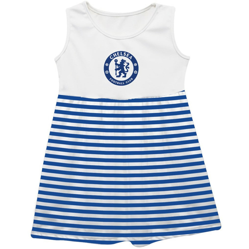 Chelsea Vive La Fete Girls Youth Striped Tank Top Dress Discount - Blue
