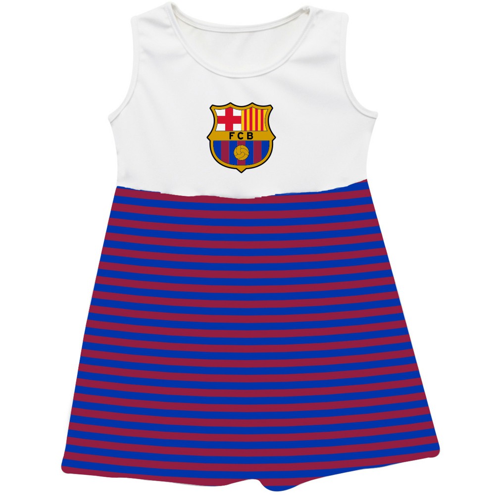 Barcelona Vive La Fete Girls Youth Striped Tank Top Dress on sale - Maroon