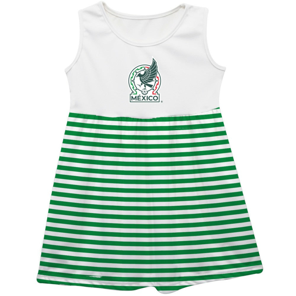 Mexico National Team Vive La Fete Girls Youth Striped Tank Top Dress for sale - Green