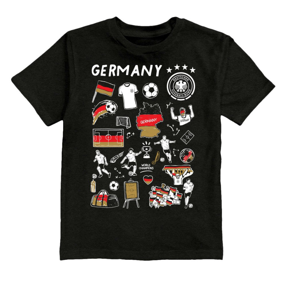 Germany National Team Vive La Fete Toddler Impressions Artwork T-Shirt for sale - Black