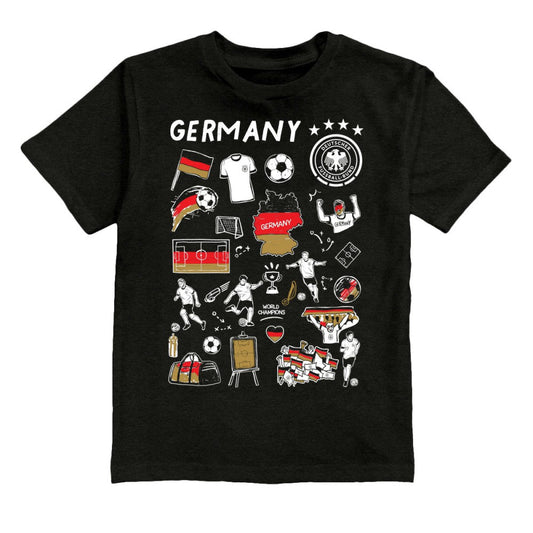 Germany National Team Vive La Fete Youth Impressions Artwork T-Shirt for sale - Black