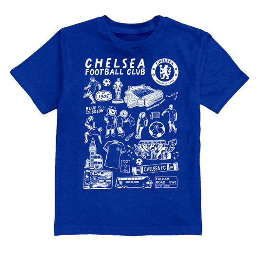 Chelsea Vive La Fete Youth Impressions Artwork T-Shirt Discount - Blue