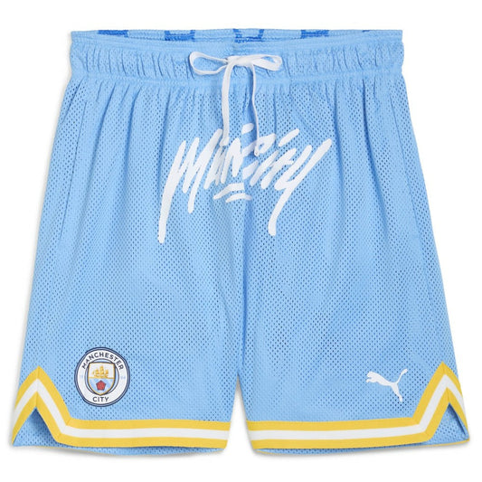 Manchester City 2025 FIFA Club World Cup Hoops Reversible Shorts Discount - Light Blue