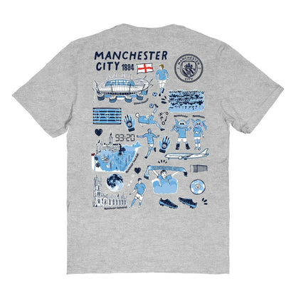 Manchester City Vive La Fete Women's Impressions Artwork T-Shirt Discount - Heather Gray