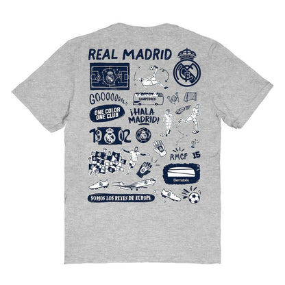 Real Madrid Vive La Fete Women's Impressions Artwork T-Shirt Discount - Heather Gray