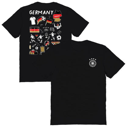Germany National Team Vive La Fete Women's Impressions Artwork T-Shirt for sale - Black