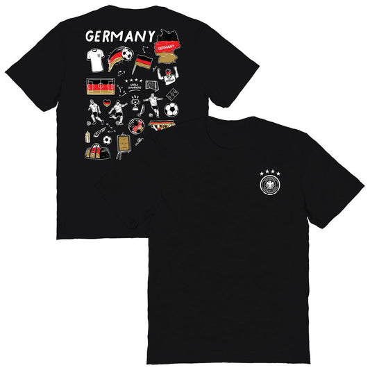 Germany National Team Vive La Fete Women's Impressions Artwork T-Shirt for sale - Black