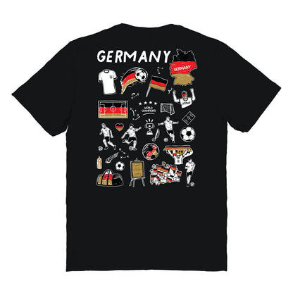 Germany National Team Vive La Fete Women's Impressions Artwork T-Shirt for sale - Black