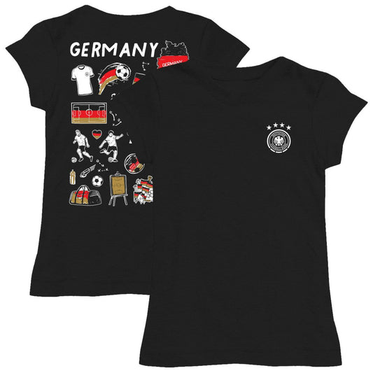Germany National Team Vive La Fete Girls Youth Color Badge Fitted T-Shirt for sale - Black